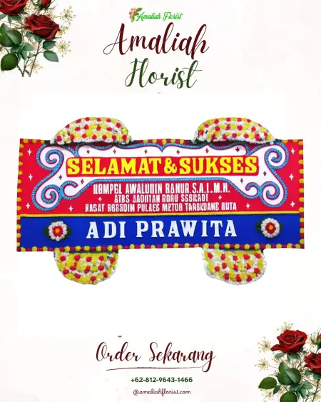 Papan Bunga Ucapan Selamat Menjer